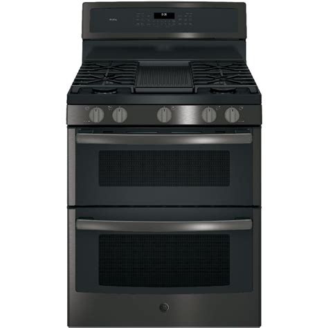 black stainless steel gas oven